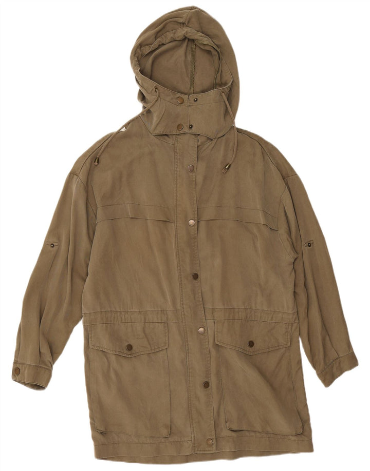 Zara Γυναικείο Μπουφάν Parka με κουκούλα Oversized UK 14 Medium Khaki