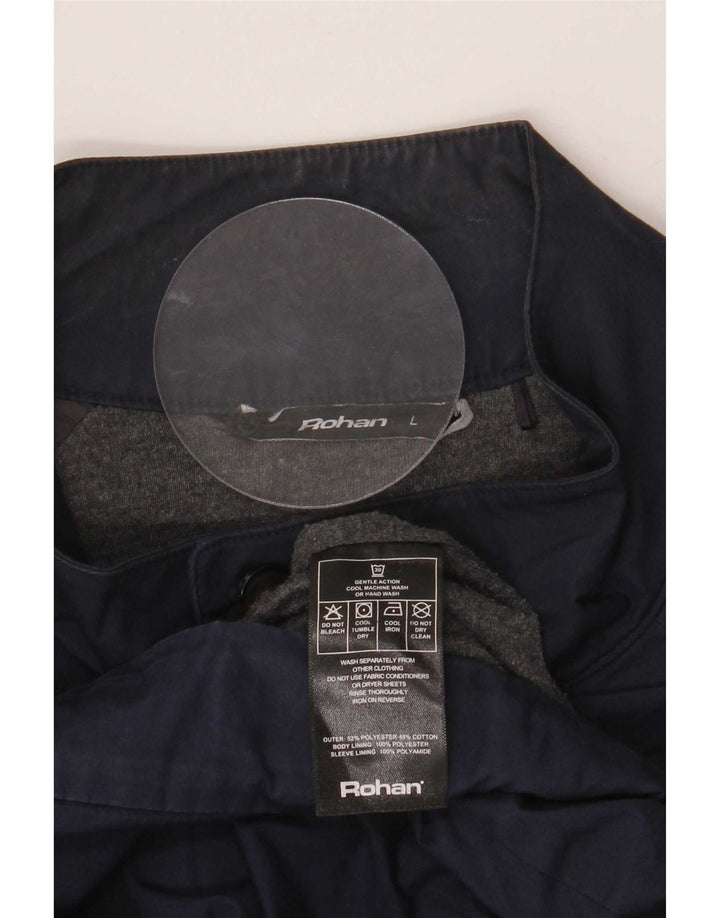 Rohan Mens Bomber Jacket UK 40 Large Navy Blue Polyester
