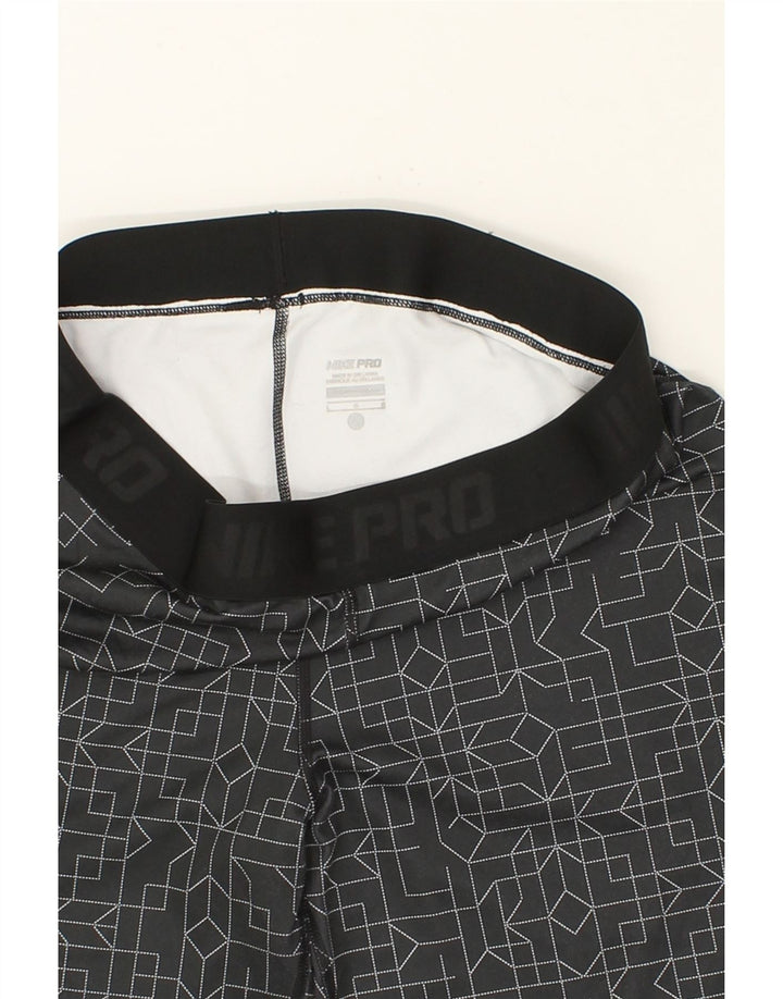 NIKI Womens Dri Fit Leggings UK 14 Large Grey Geometric Polyester Vintage Niki and Second-Hand Niki from Messina Hembry 