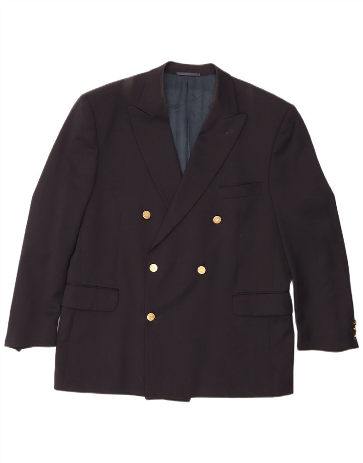 Jaeger Ανδρικό μπουφάν Blazer με διπλό στήθος IT 54 2XL Navy Blue Wool