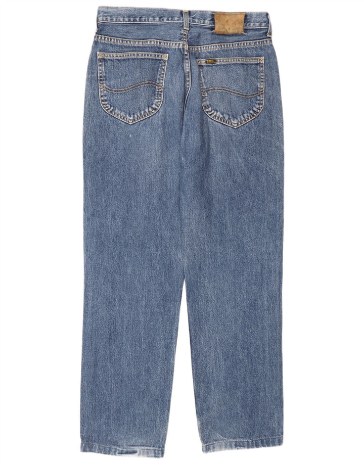 Lee Mens Straight Jeans W32 L30 Μπλε Βαμβακερό