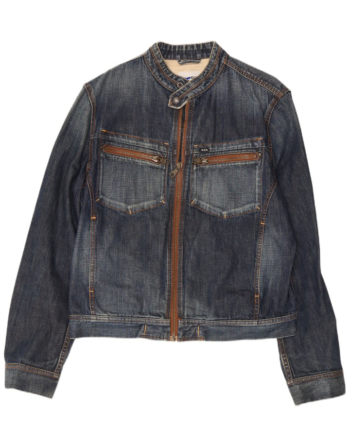 Gas Γυναικείο Τζιν Μπουφάν UK 18 XL Μπλε Βαμβακερό