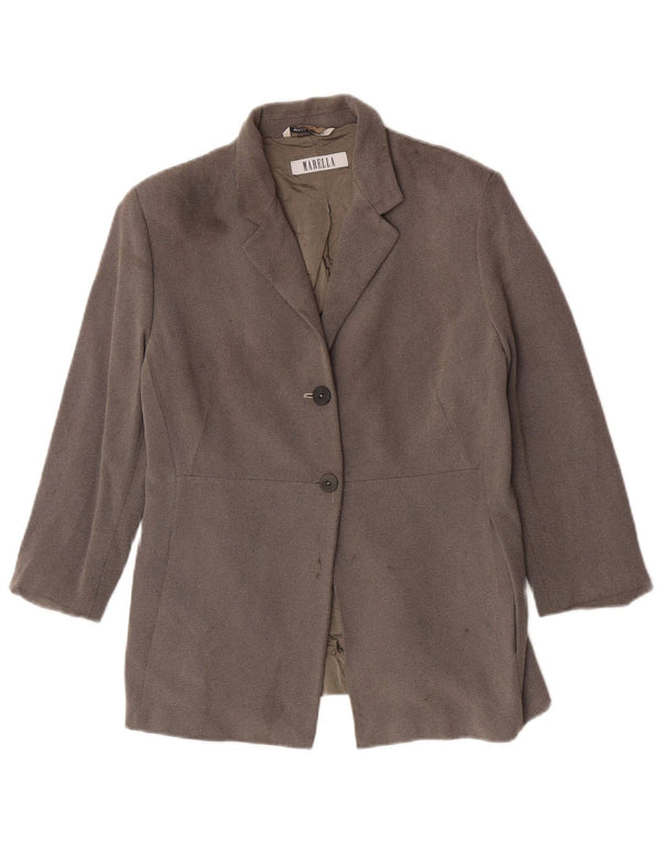 Marella Γυναικείο μπουφάν blazer UK 16 Large Grey Viscose