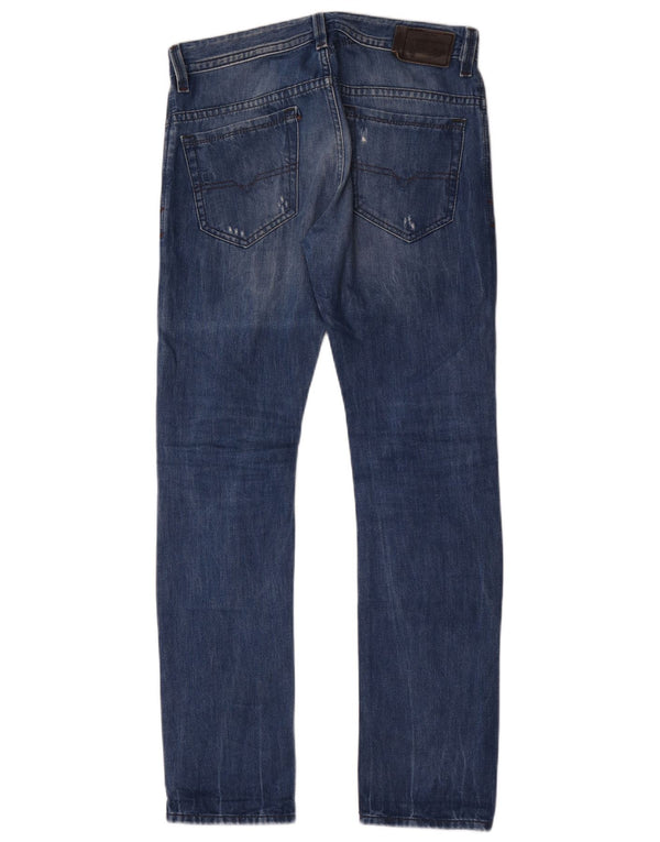 Diesel Mens Thavar Distressed Slim Skinny Jeans W29 L30 Blue