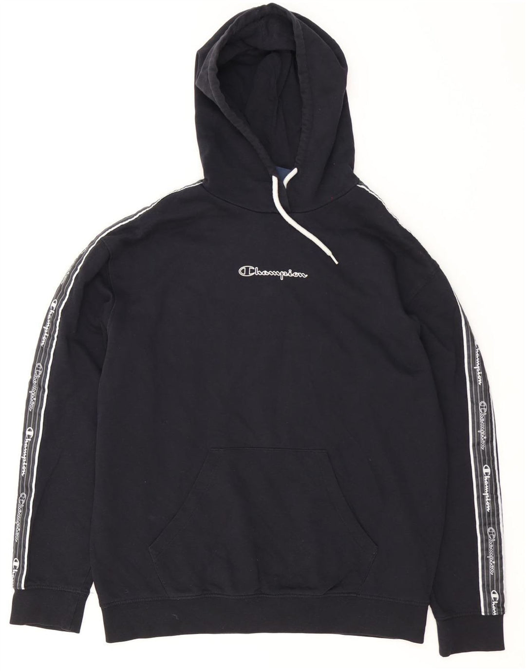Champion Mens Graphic Hoodie Jumper Medium Black