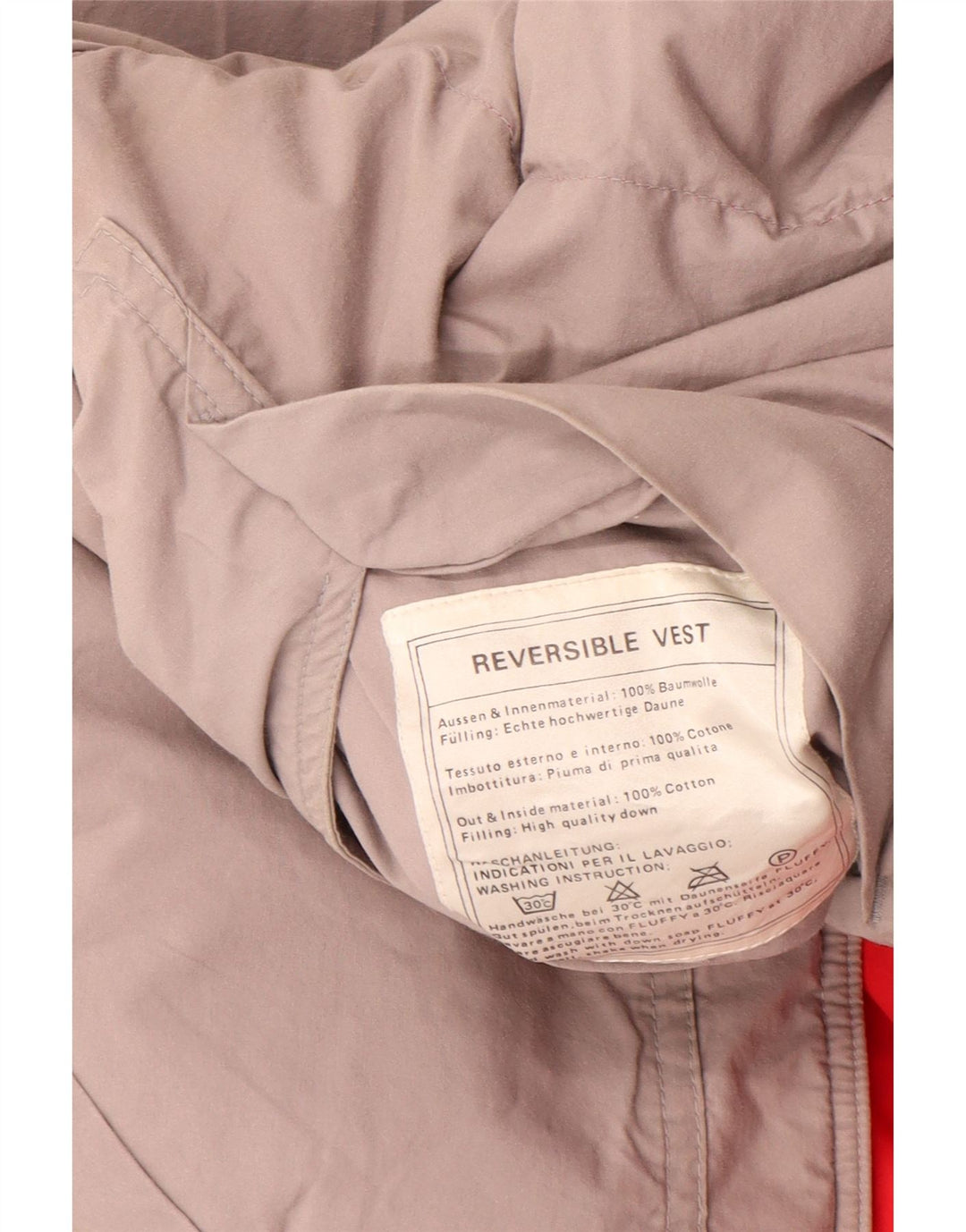 Vintage Ανδρικά Reversible Gilet Gilet UK 38 Medium Red Cotton