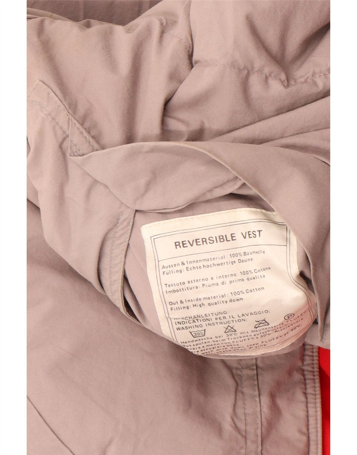 Vintage Ανδρικά Reversible Gilet Gilet UK 38 Medium Red Cotton