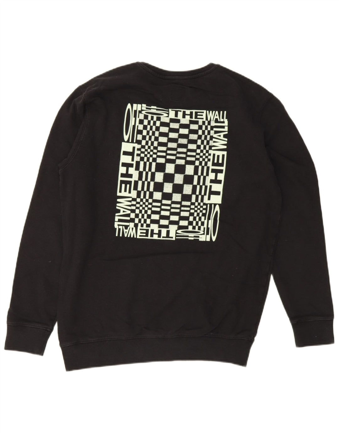 Ανδρικό γραφικό φούτερ Vans Jumper μεγάλο μαύρο βαμβακερό