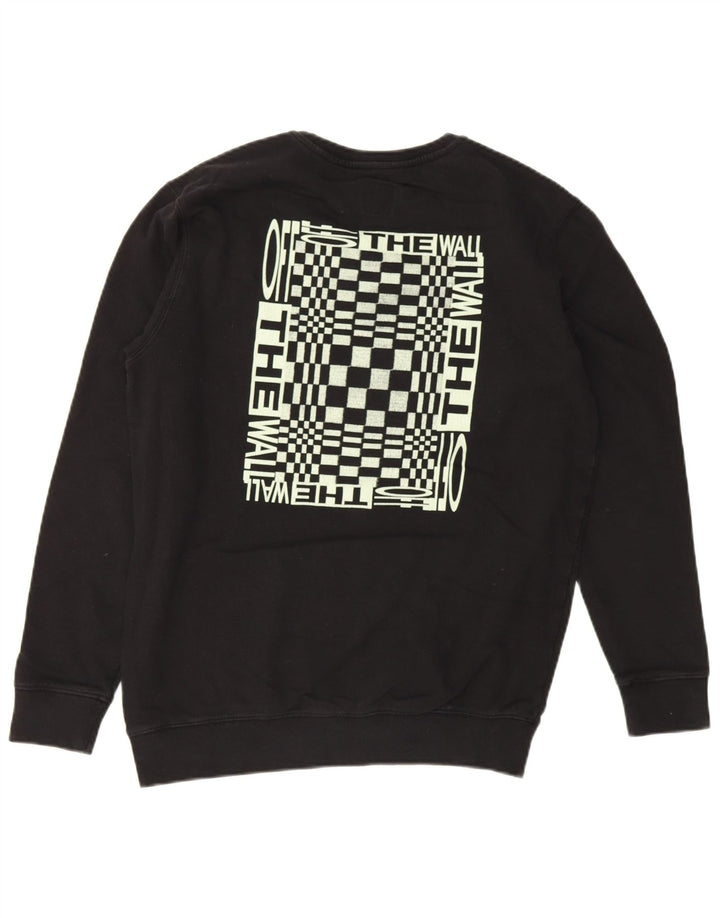Ανδρικό γραφικό φούτερ Vans Jumper μεγάλο μαύρο βαμβακερό