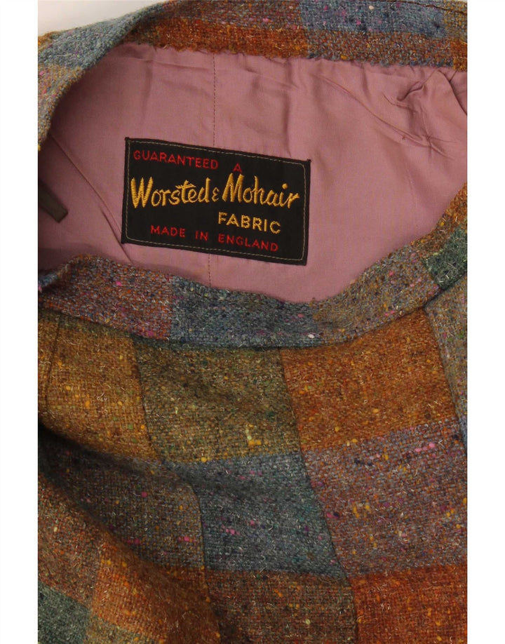 Vintage γυναικεία φούστα σε γραμμή Α W26 Small Brown Check