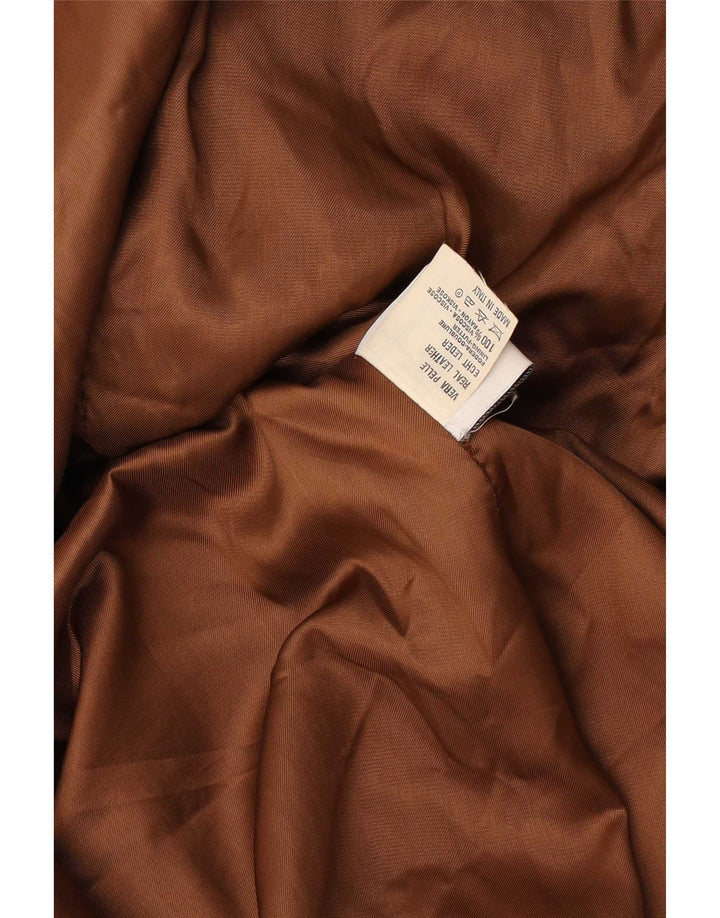 Vintage Γυναικείο Suede Jacket UK 14 Medium Brown Δερμάτινο