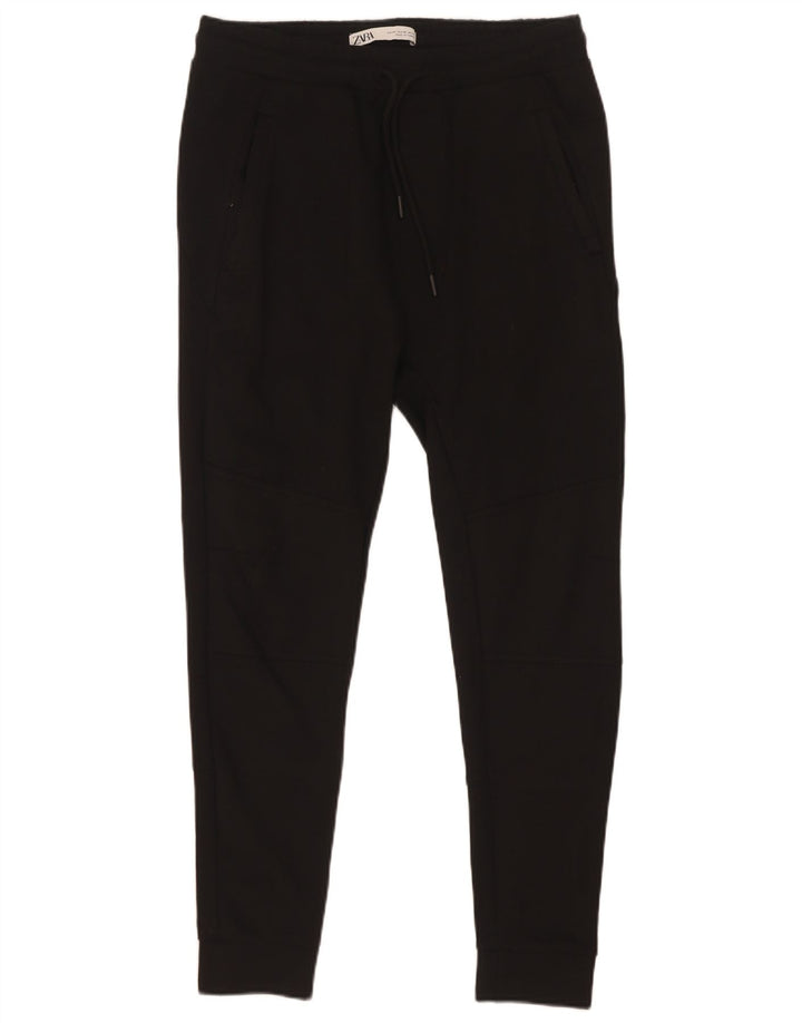Ανδρική φόρμα Zara Παντελόνι Joggers Μεσαίο Μαύρο Πολυεστέρα