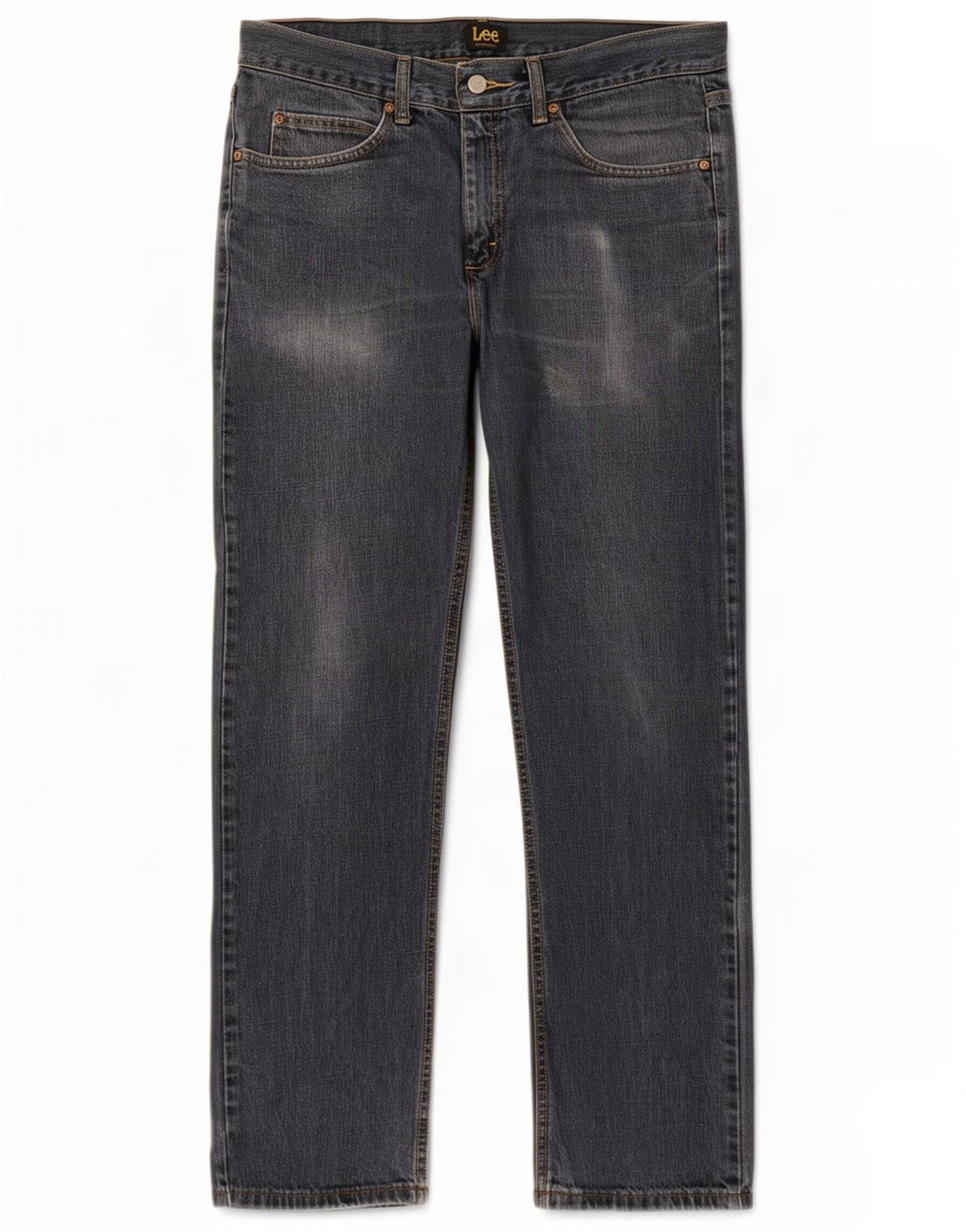 Lee Mens Straight Jeans W32 L32 Blue Cotton