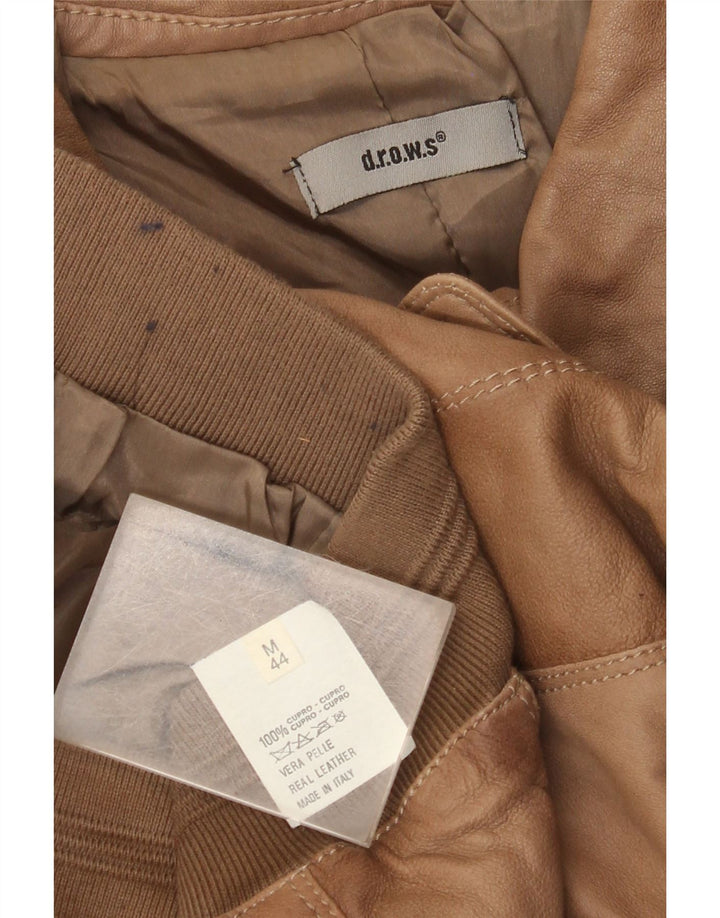 Vintage Γυναικείο Δερμάτινο Μπουφάν IT 44 Medium Beige Leather