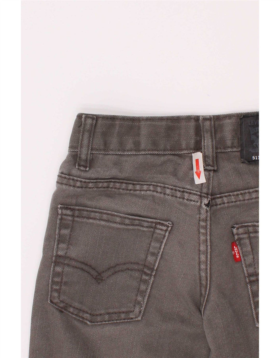 Levi's Boys 511 Distressed Slim Jeans 4-5 ετών W22 L18 Γκρι βαμβακερό