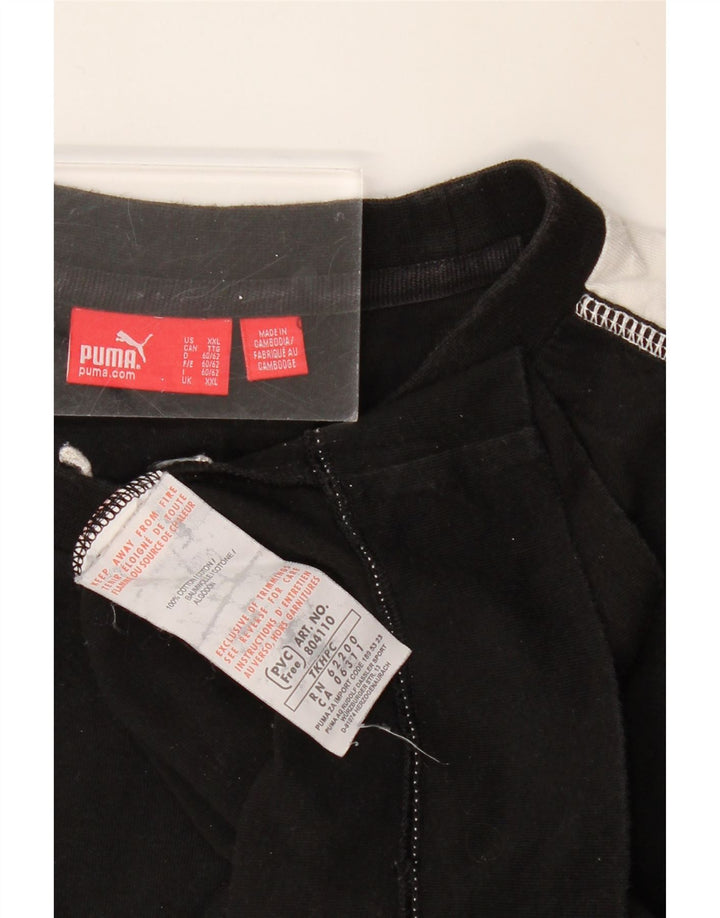 Ανδρικό γραφικό μπλουζάκι PUMA τοπ 2XL μαύρο χρώμα, βαμβακερό