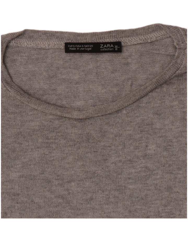 Zara Γυναικείο τοπ μακρυμάνικο UK 10 Small Grey