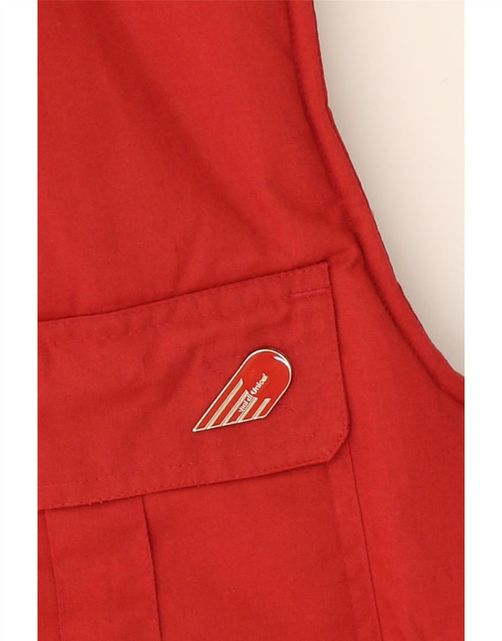 VINTAGE Mens Utility Gilet UK 42 XL Red Polyester Vintage Vintage and Second-Hand Vintage from Messina Hembry 