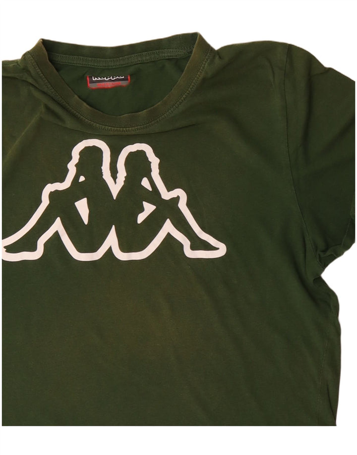 Ανδρικό γραφικό T-Shirt Kappa Top Μεσαίο πράσινο βαμβακερό