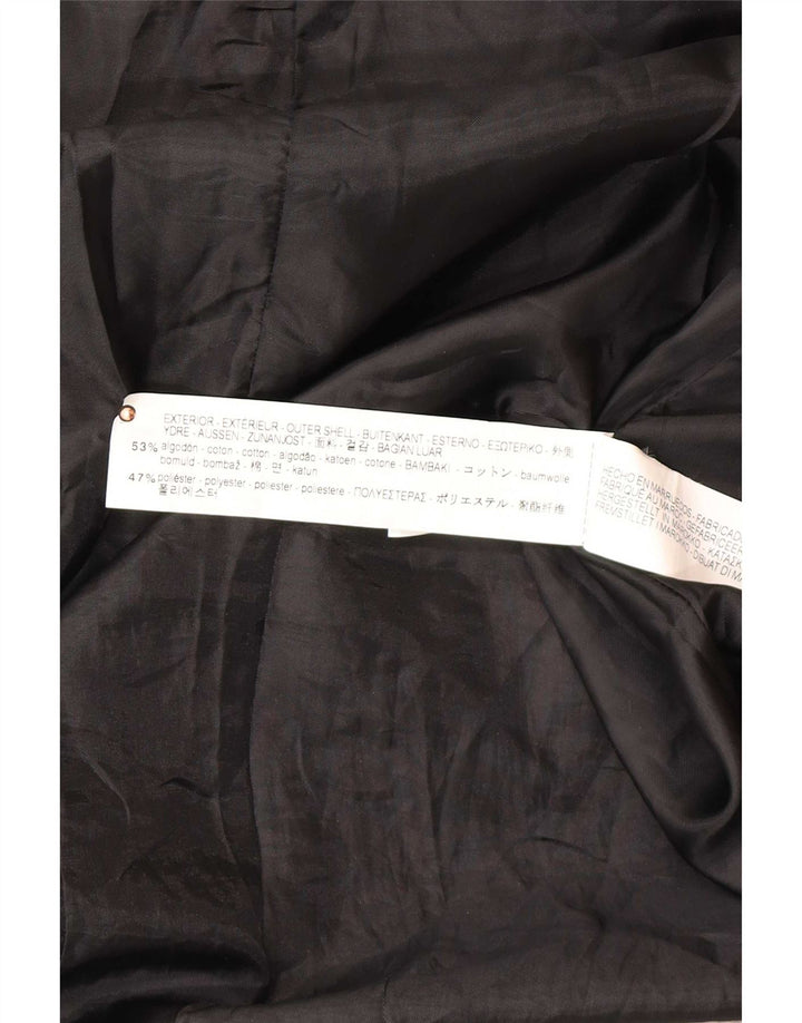 Zara Γυναικείο Παλτό UK 10 Small Grey Cotton
