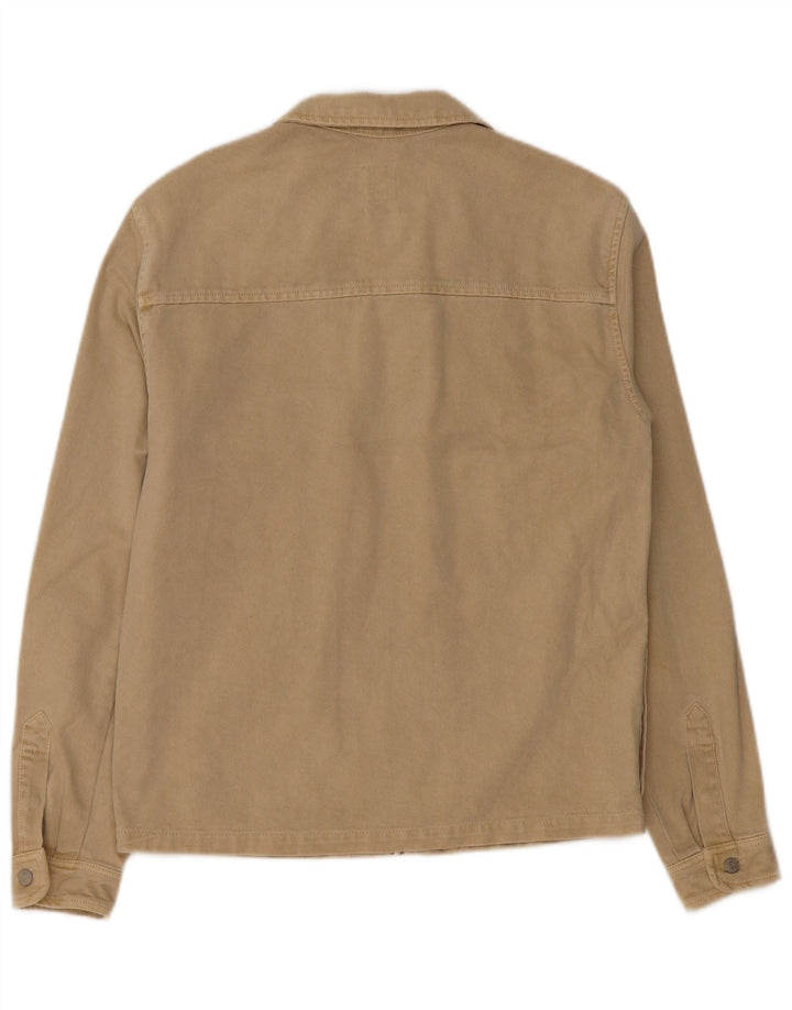 Zara Ανδρικό Relaxed Denim Jacket UK 38 Medium Khaki Cotton