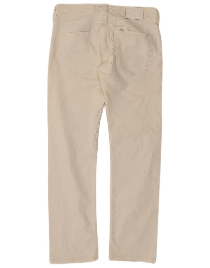 Lee Womens Powell Jeans W36 L33 Λευκό βαμβακερό