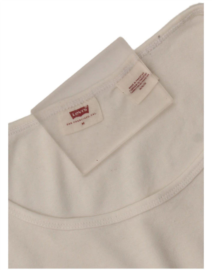 Γυναικείο T-Shirt Levi's Crop Top UK 12 Medium White
