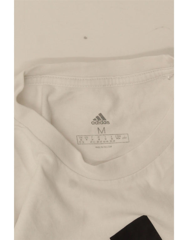 Γυναικείο γραφικό T-Shirt Adidas Top UK 12/14 Medium White