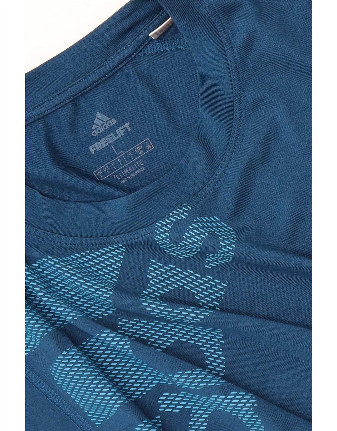 Ανδρικό γραφικό T-Shirt Adidas Climalite Top Large Blue