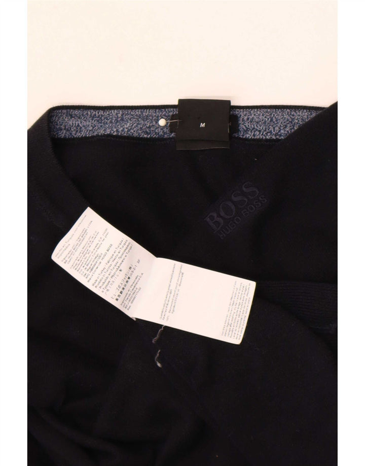Ανδρικό πουλόβερ Hugo Boss Regular Fit Crew Neck Jumper Μεσαίο μαύρο βαμβακερό