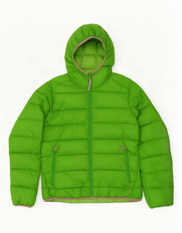 Jack Wolfskin γυναικείο μπουφάν με κουκούλα UK 16 μεγάλο πράσινο πολυεστέρα