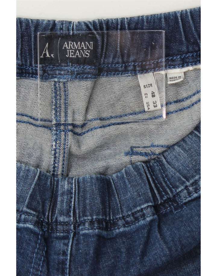ARMANI Womens Straight Jeans W33 L27 Navy Blue Vintage Armani and Second-Hand Armani from Messina Hembry 