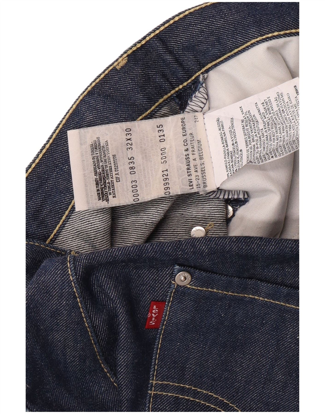 LEVI'S Ανδρικό τζιν 501 ίσιο W32 L30 Blue Cotton Classic
