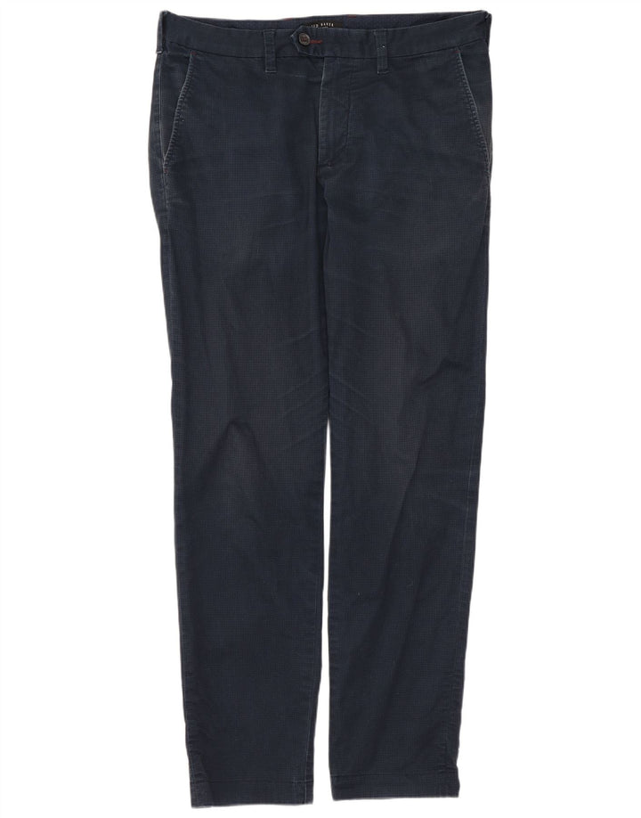 Ted Baker Ανδρικό Slim Suit Παντελόνι W30 L29 Navy Blue από βαμβάκι