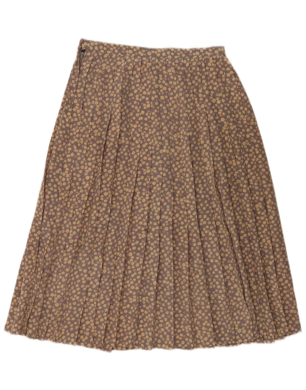 Andrea Mare Γυναικεία ψηλόμεση πλισέ φούστα IT 44 Medium W26 Γκρι Floral