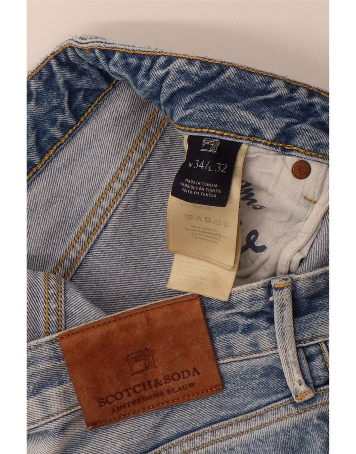 Ανδρικό τζιν SCOTCH & SODA ίσιο W34 L32 Μπλε βαμβακερό