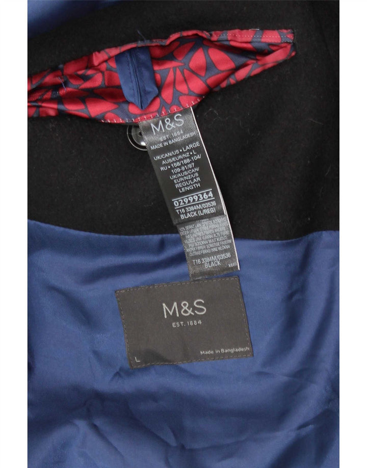 Ανδρικό πανωφόρι Marks & Spencer UK 40 Large Black Classic
