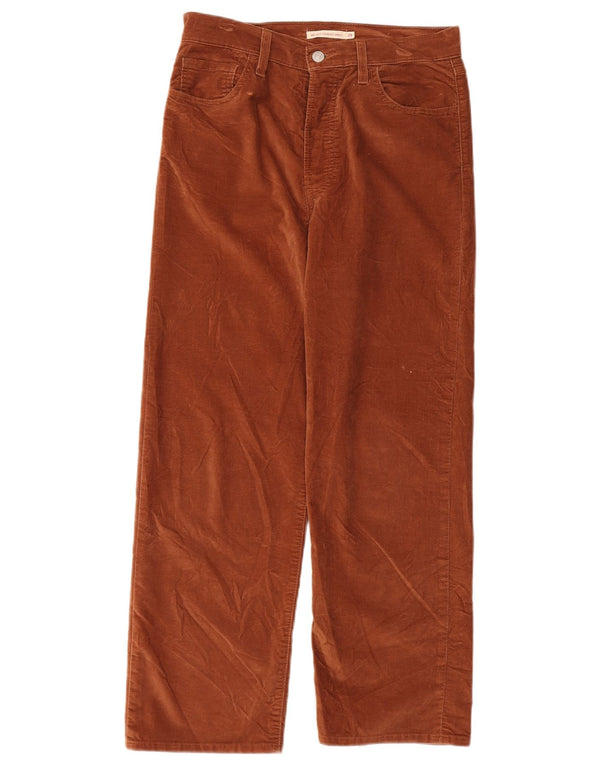 Γυναικείο Levi's Ribcage ίσιο βελούδινο casual παντελόνι W29 L27 καφέ βαμβακερό