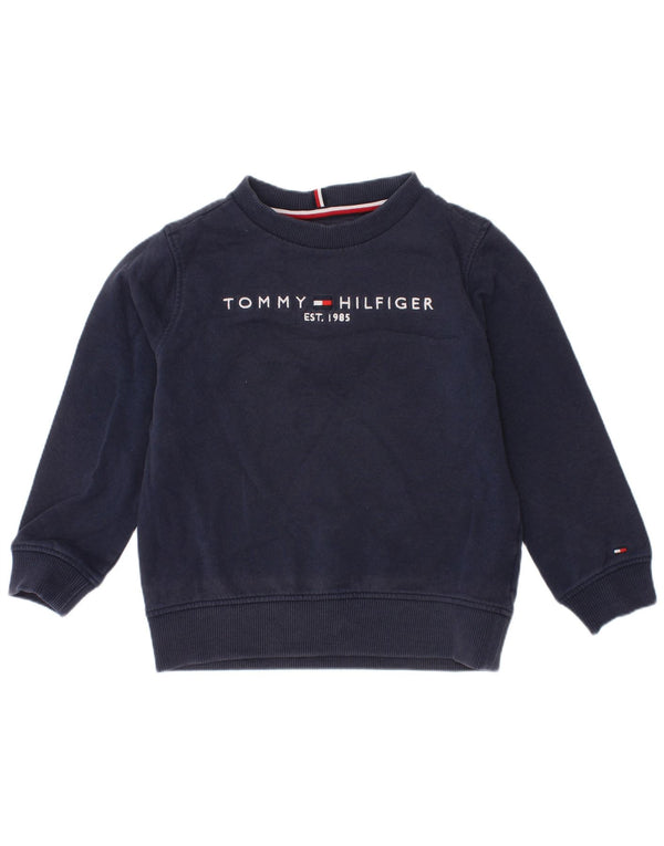 Γραφικό φούτερ Tommy Hilfiger Boys Jumper 3-4 ετών Navy Blue Cotton