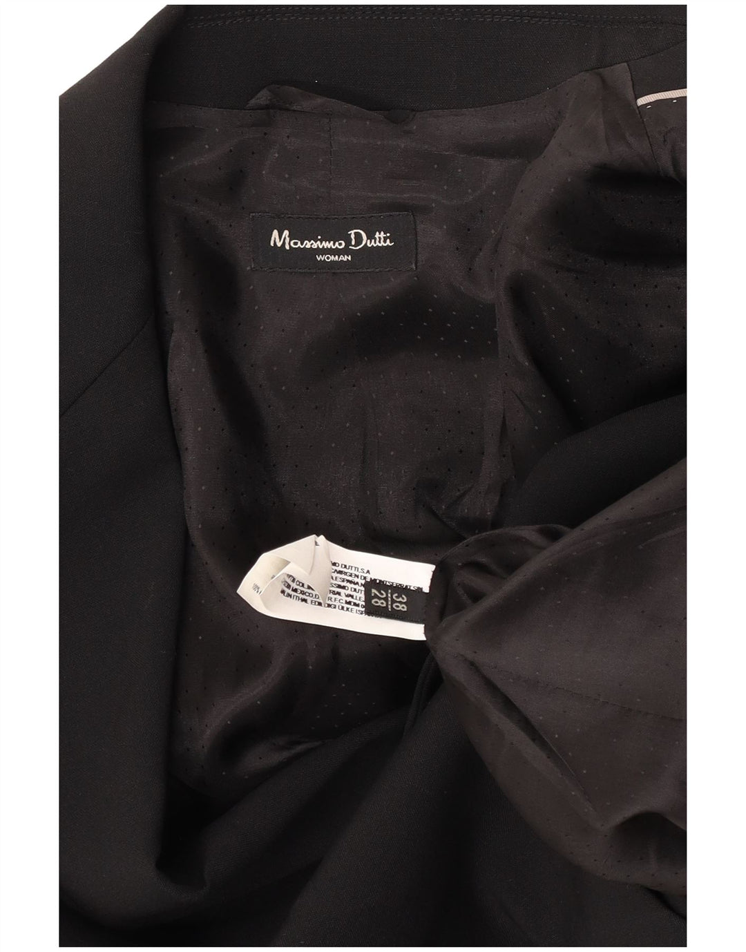 Massimo Dutti Γυναικείο μπουφάν σακάκι με 1 κουμπί EU 38 Small Black Wool