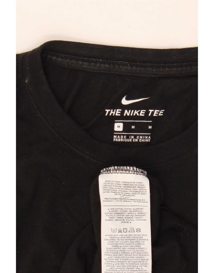 Ανδρικό μπλουζάκι Nike, μεσαίο μαύρο βαμβακερό