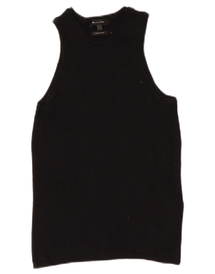 Massimo Dutti Γυναικείο Γιλέκο Τοπ UK 4 XS Μαύρο Μάλλινο