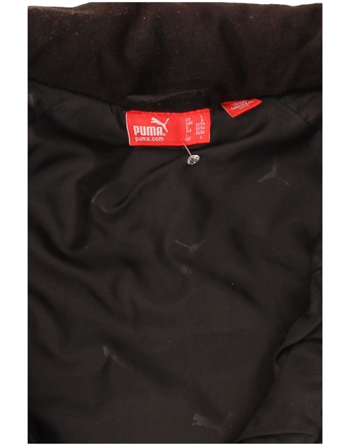 PUMA Mens Padded Jacket UK 40 Large Black Colourblock