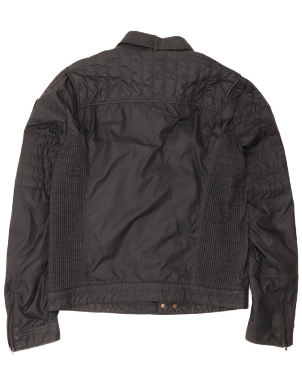 Blauer Mens Bomber Jacket UK 42 XL Black Polyamide