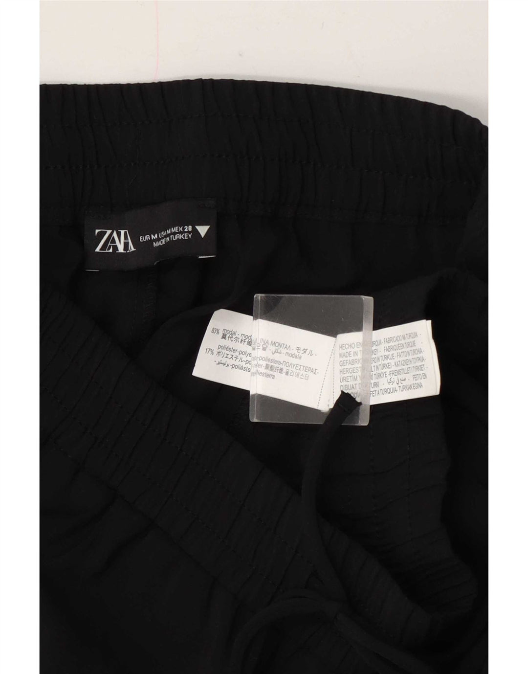 Zara Γυναικείο Slim Cropped Παντελόνι Medium W28 L25 Black Modal