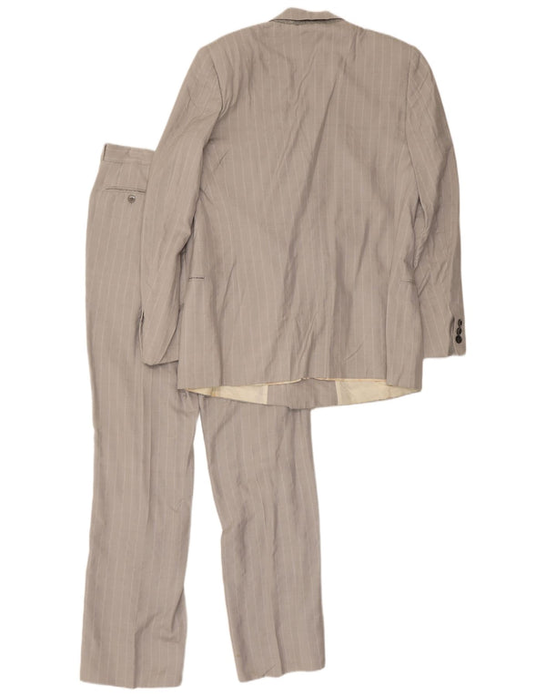 Vintage ανδρική φόρμα 2 τεμαχίων IT 50 Medium W30 L30 Grey Pinstripe Silk