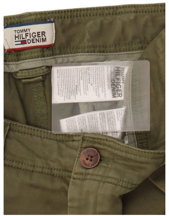 TOMMY HILFIGER Ανδρικό λεπτό παντελόνι Chino W31 L32 Χακί βαμβακερό
