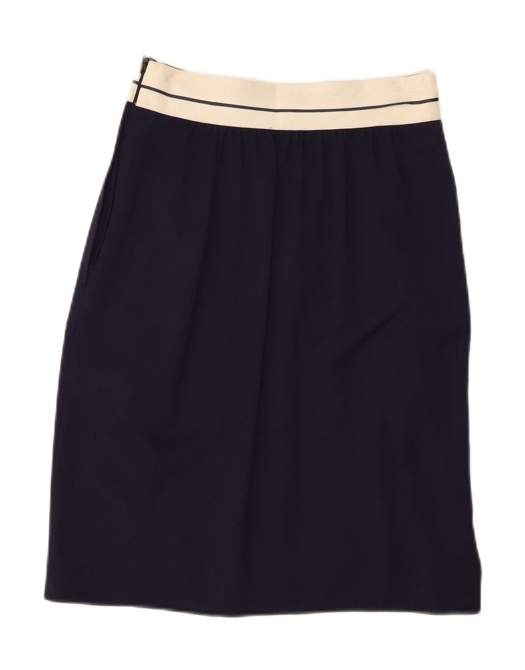 Ferretti Studio Γυναικεία ίσια φούστα UK 12 Medium W26 Navy Blue Rayon