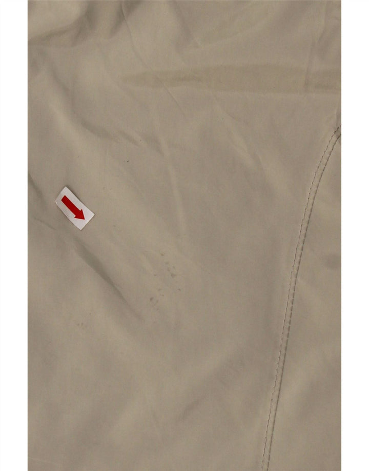 GEOX Womens Hooded Bomber Jacket UK 14 Large Beige Polyester