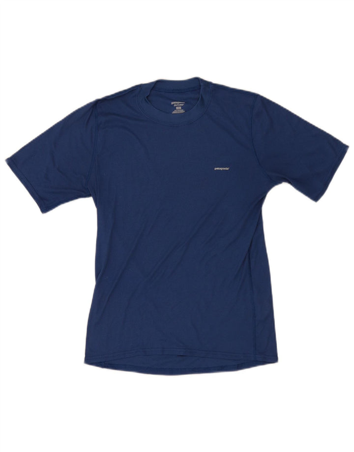 Patagonia Ανδρικό T-Shirt Top Μικρό Μπλε Πολυεστέρας
